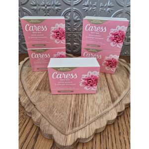 Caress Daily Silk White Peach & Orange Blossom Soap 5 Bars 3.75 Oz Each Silky